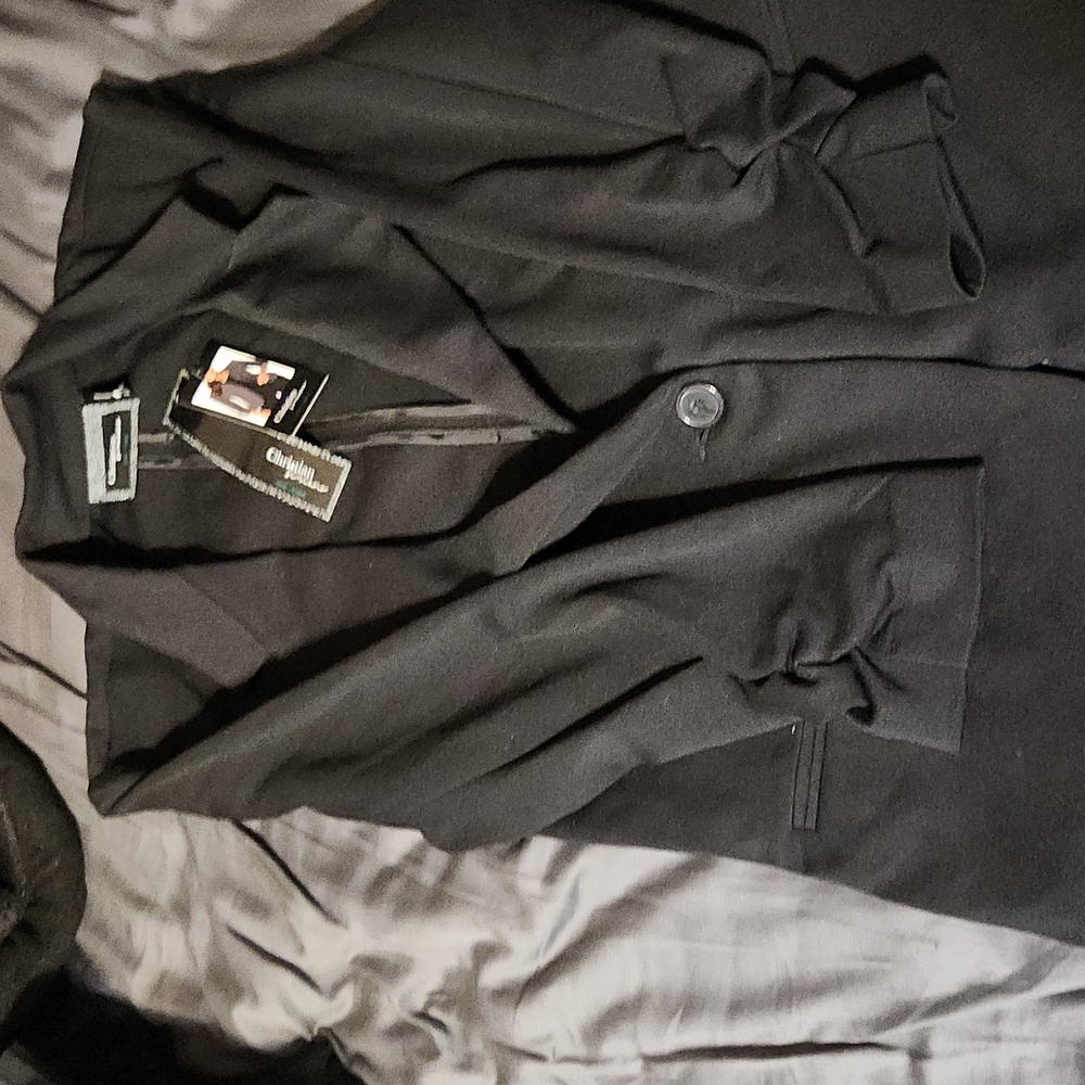 Ladies blazer size medium black in color.